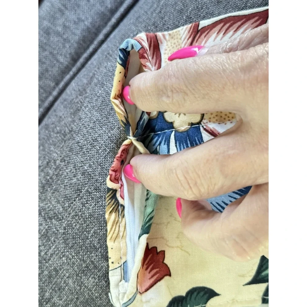 Vintage Waverly Home Fashions Floral Sweet Blue Violets Scalloped‎ Valance